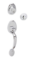 Polished Chrome Front Entry Door Handleset P10525