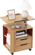 Oak Height Adjustable Nightstand Q1876