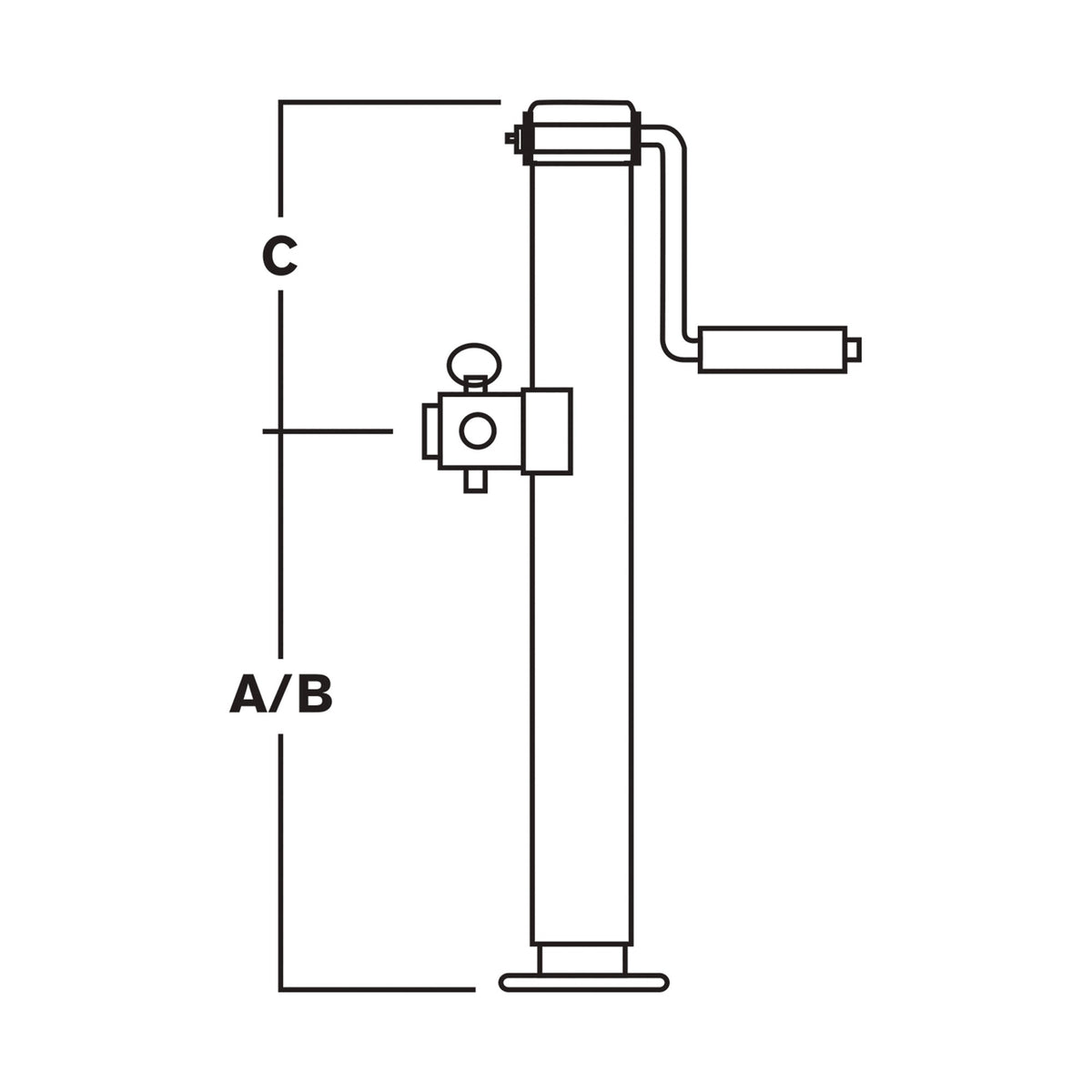 Square Tube-Mount Jack - 5000-Lb. Lift Capacity C775