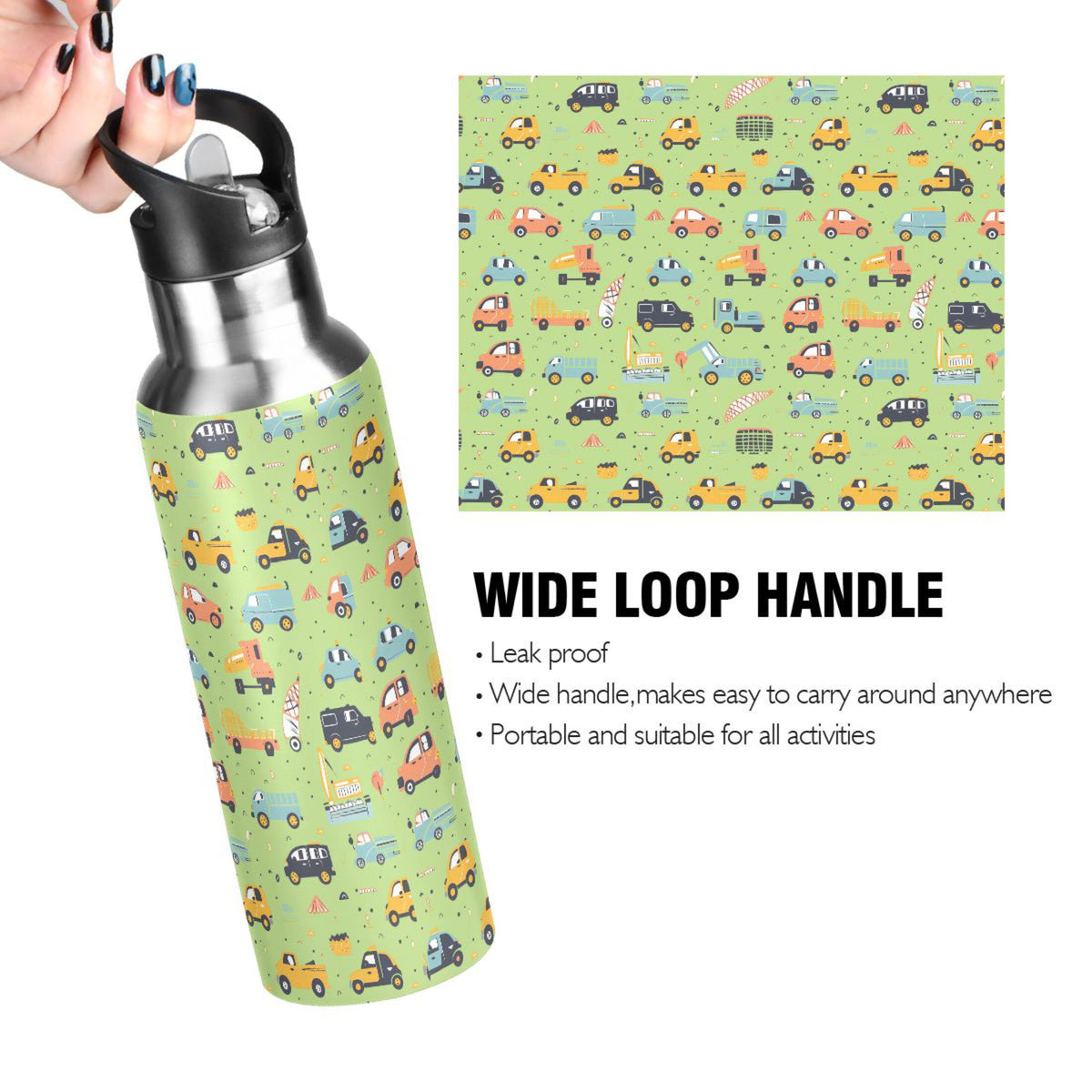 Insulated Stainless Steel Water Bottle with Straw Lid 20 oz K5844