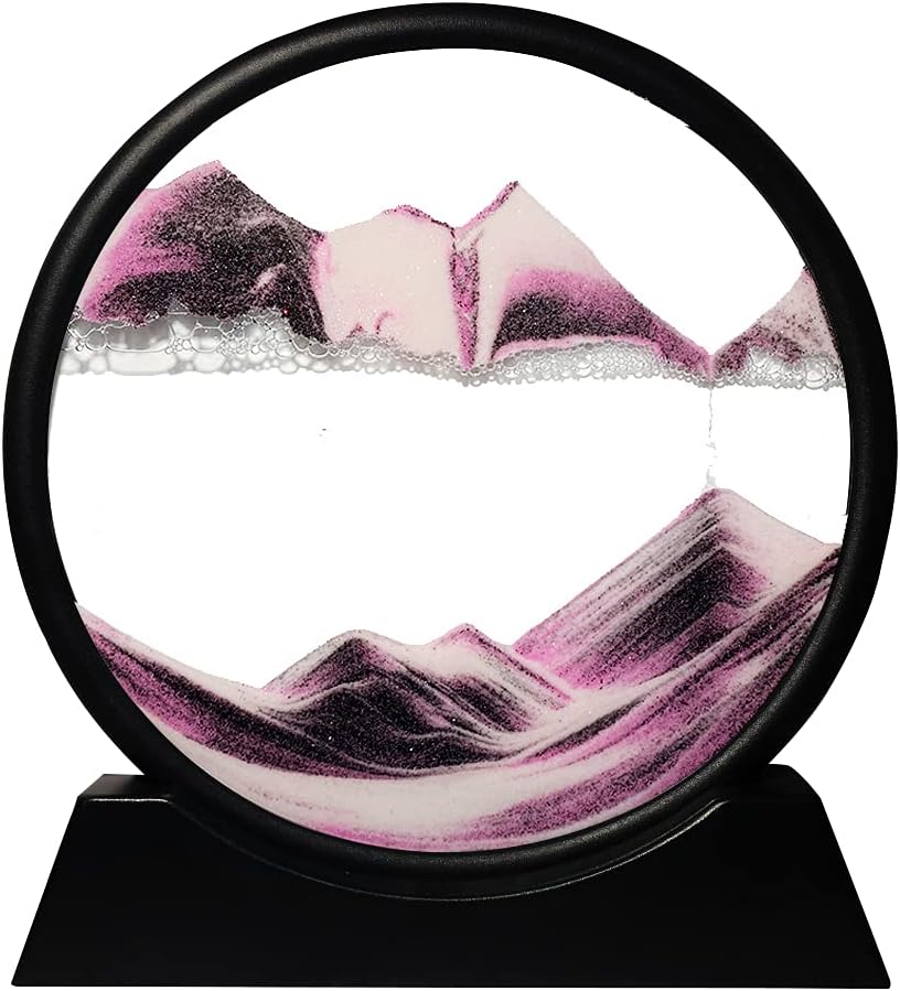 Green 7inch Round Glass 3D Deep Sea Sand Art Desktop Art, Pack of 2 P582459