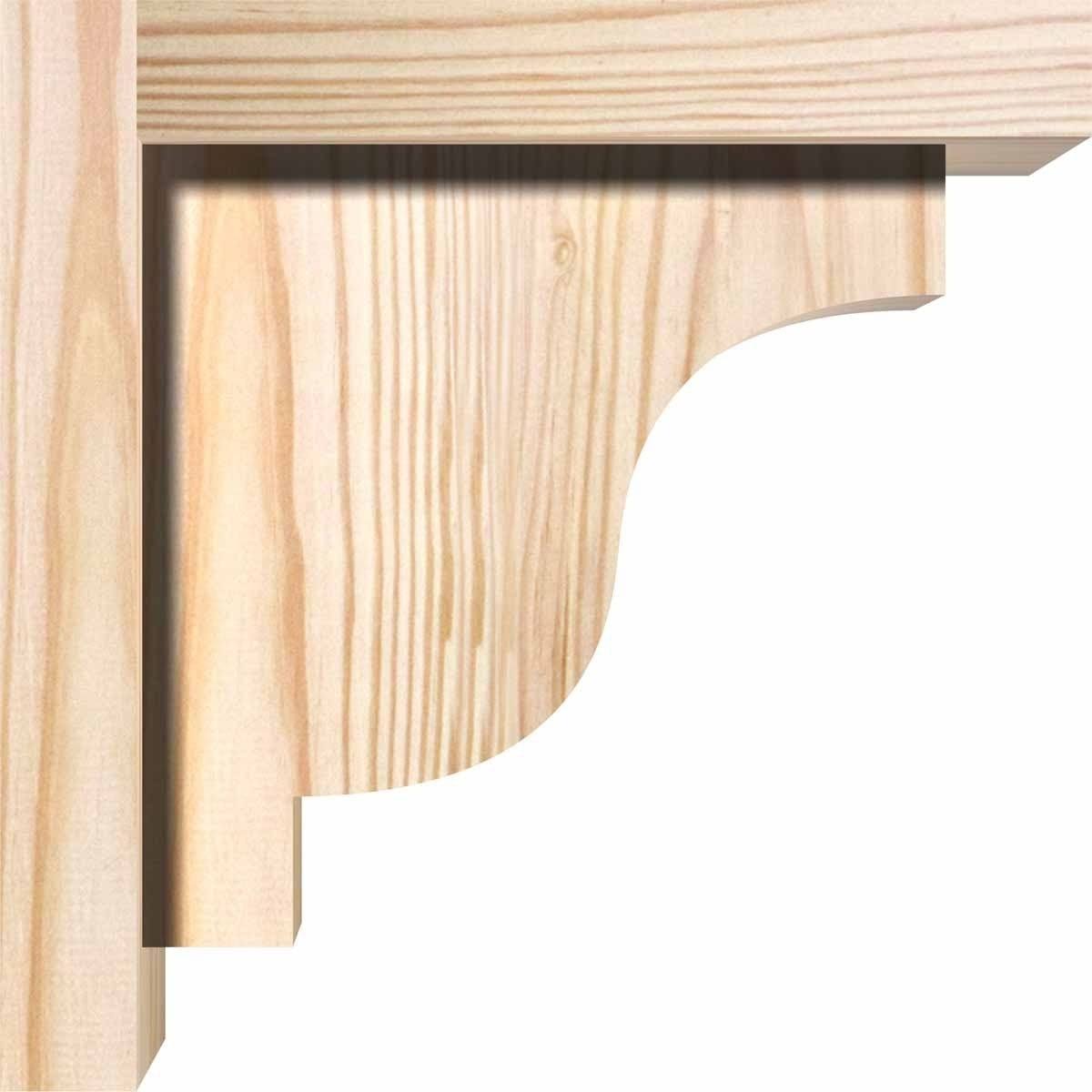 Newport Smooth Corbel with Backplate, Douglas Fir U5643