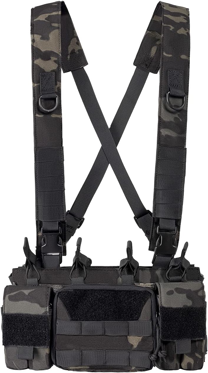 Tactical Chest Rig with Rifle & Pistol Mag Pouch L534