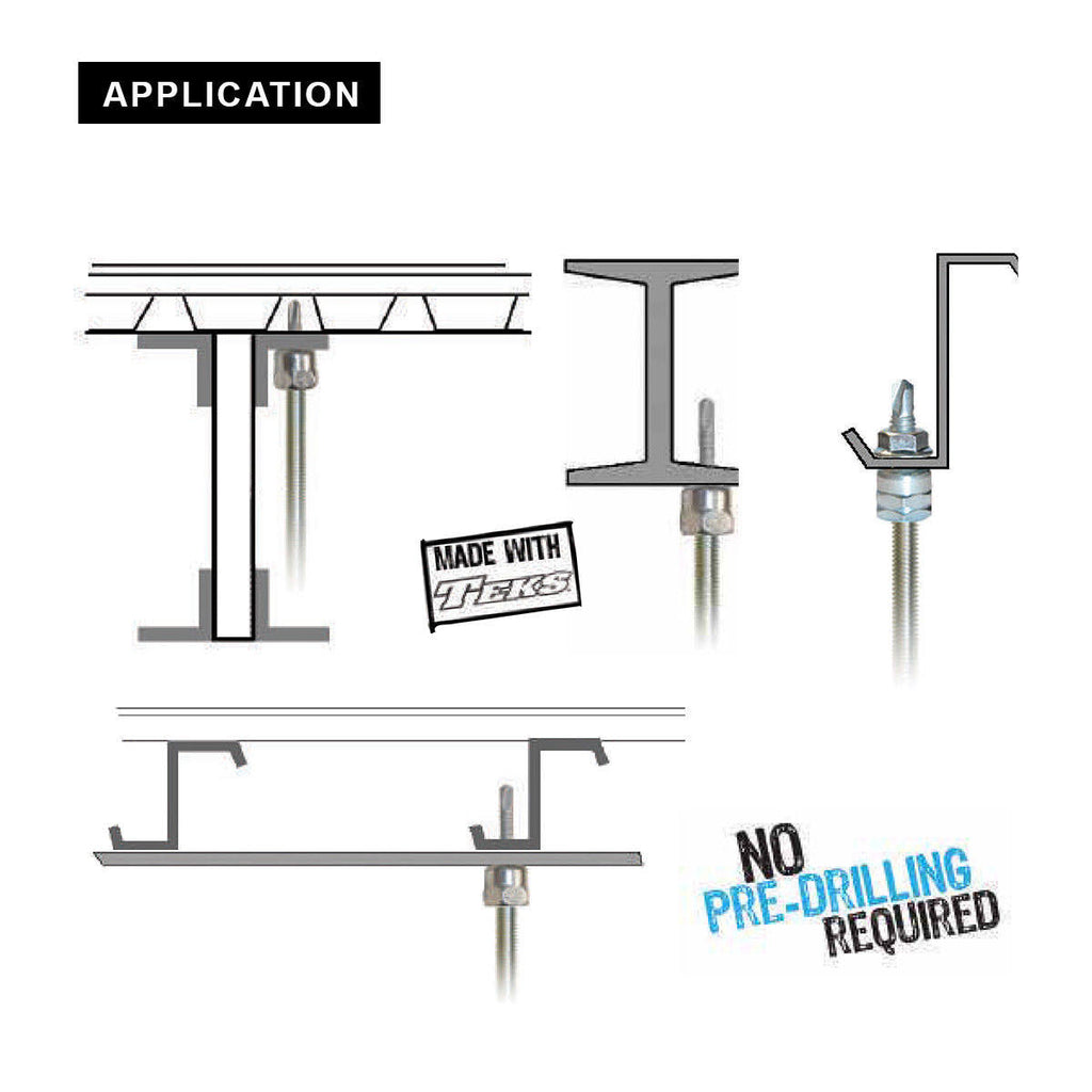 5/16-14 in. x 2-1/2 in. Vertical Rod Anchor Screw with 3/8 in. Threaded Rod Fitting for Concrete (2-Pack) J614