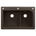 Radius Granite 3-Hole Drop-In Double-Bowl Kitchen Sink P7932