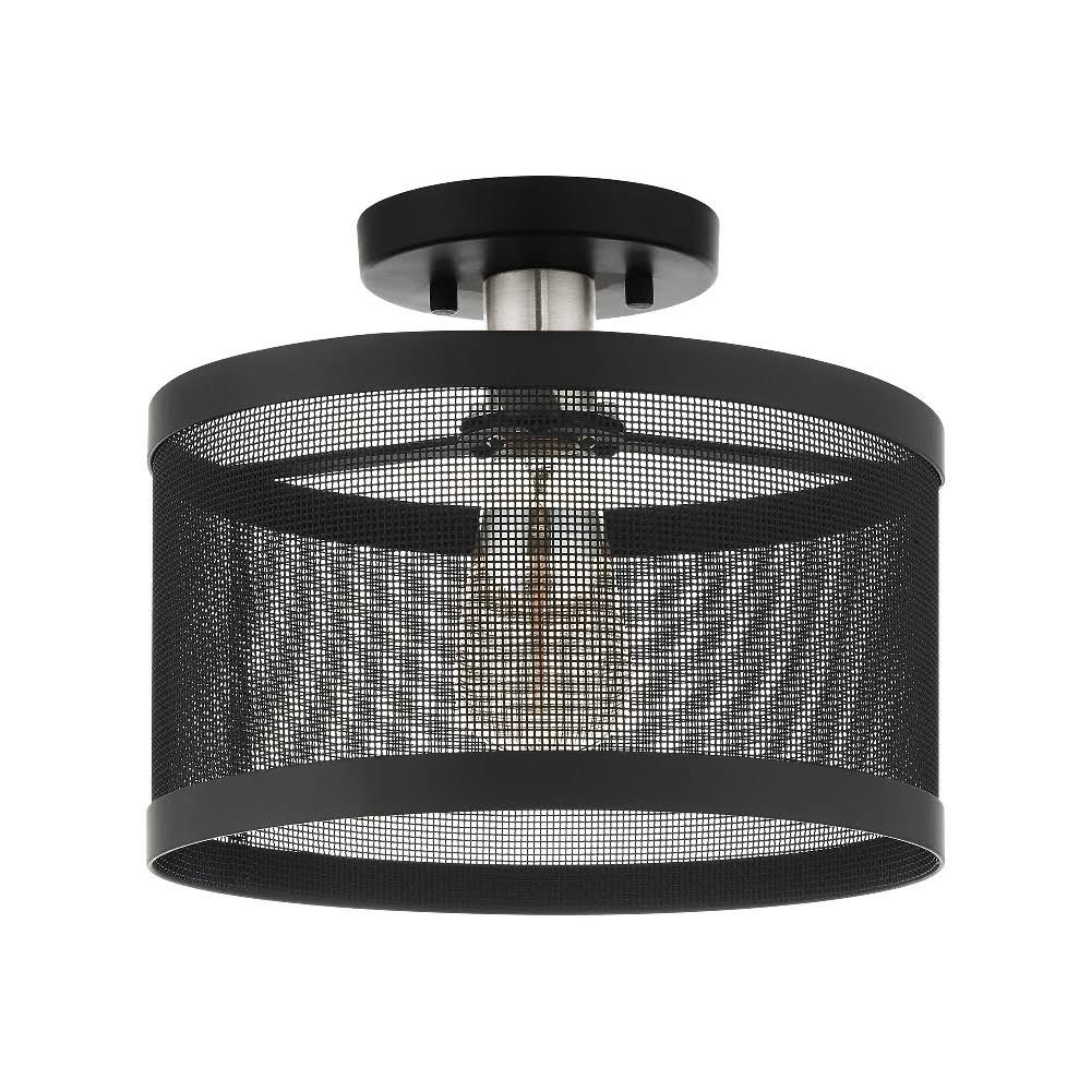 Brushed Nickel Semi Flush Mount Light B210957