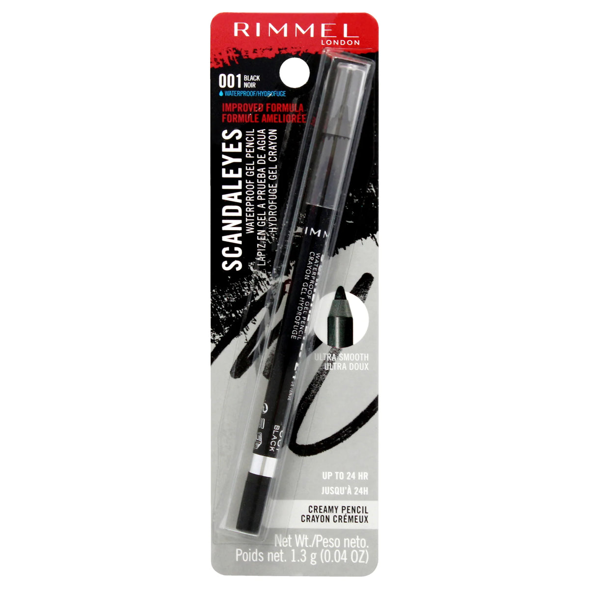 0.04 oz Waterproof Gel Pencil Eyeliner L2800