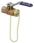 Bronze Ball Valve, FNPT x Hose Cap, 3/4 in A745080
