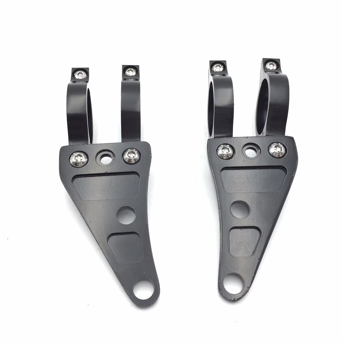 Black 35mm Turn Signal Clamps Headlight Mount Bracket Fork Ear Chopper Cafe Racer X2977