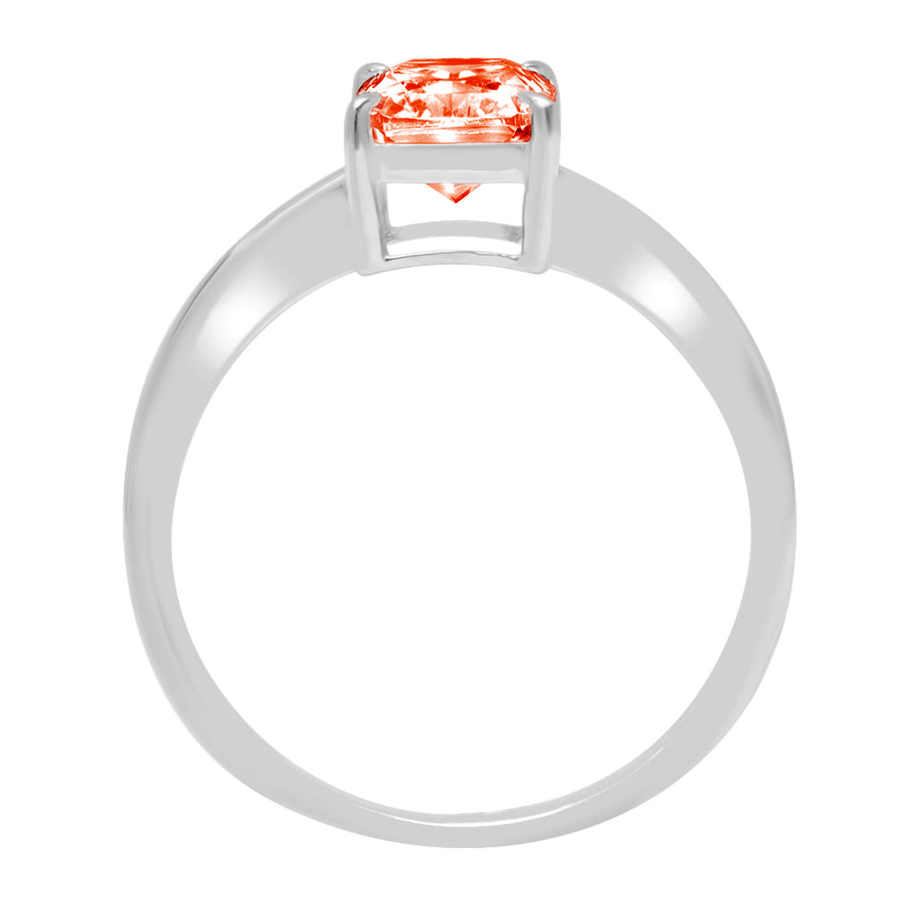 18K White Gold Solitaire Ring C377937