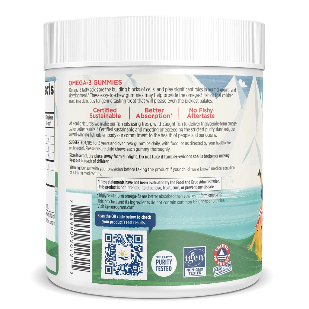 Nordic Omega-3 Gummies for Kids, 82 Mg, EPA & DHA, 120 Ct X413