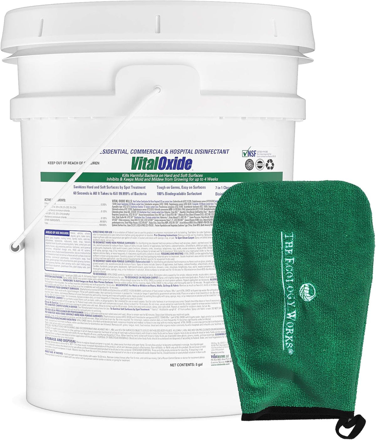 5 Gallon Disinfectant Cleaner with Applicator Mitt E7433
