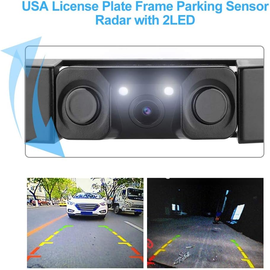 2LED Car License Plate Frame Backup Camera Pack of 2 L16883