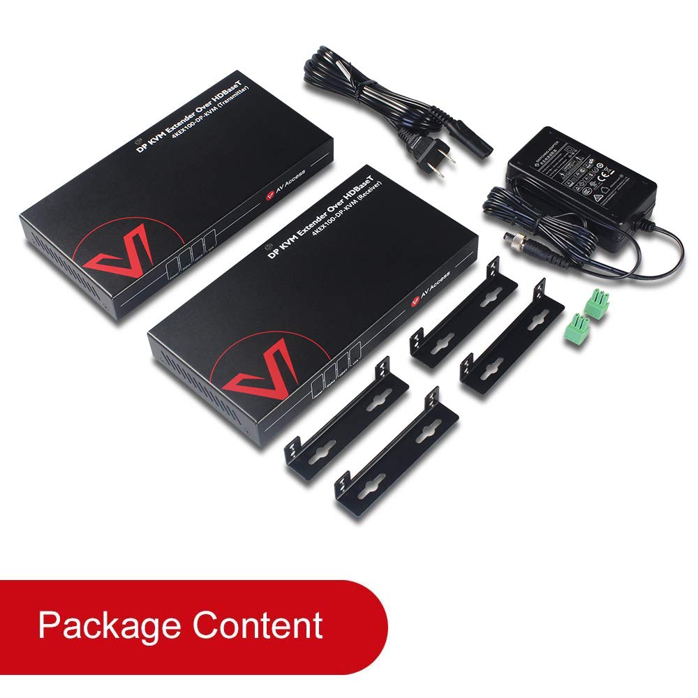 HDMI USB Extender KVM, 100m 330ft, 4K 60Hz, Over Cat5e/6a, 4 Ports USB2.0, RS232, POE N608633
