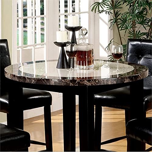 Black Wood Round Counter Height Table E4457