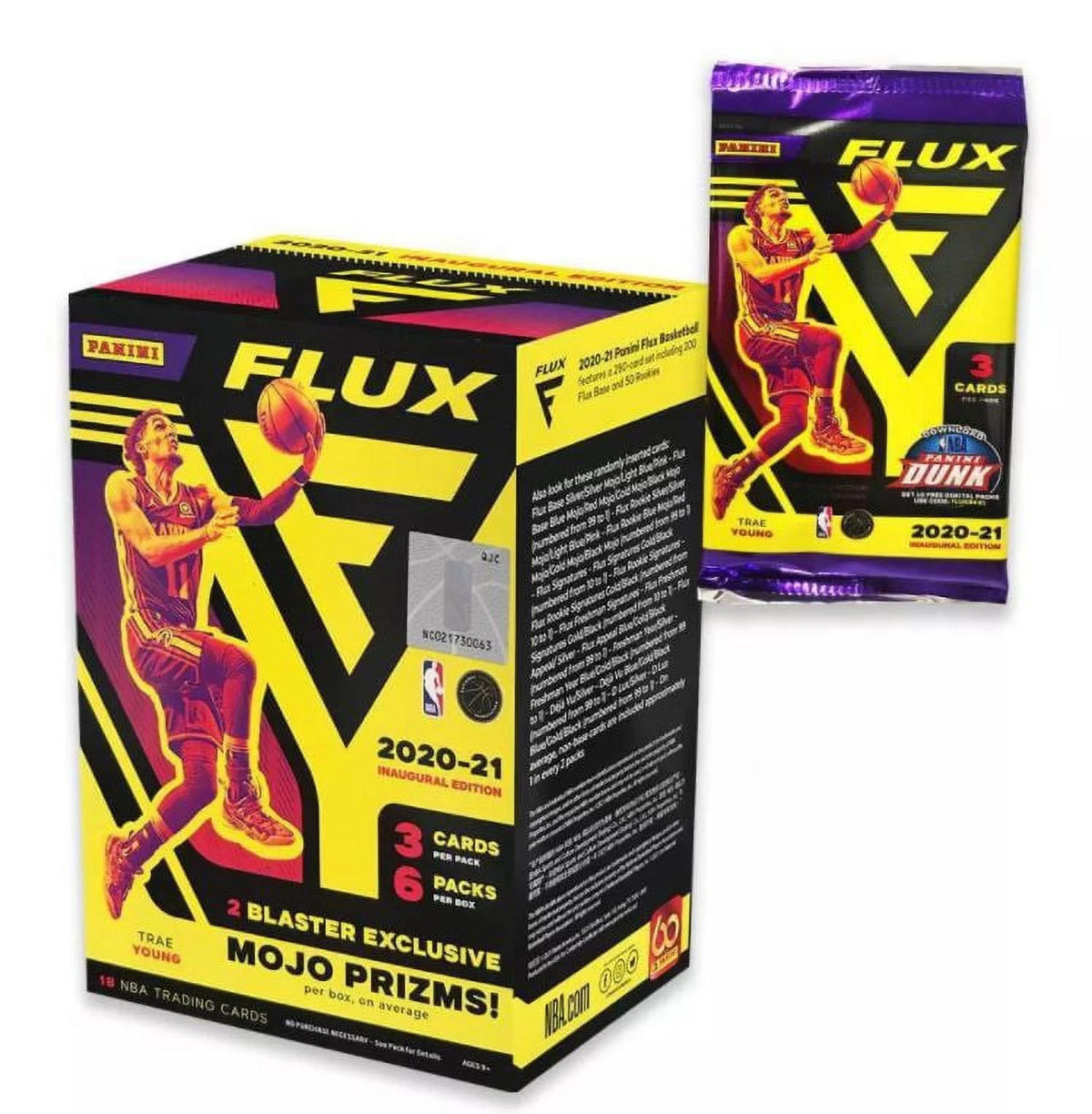 2021 Panini NBA Flux Basketball Trading Card Blaster Box E56985