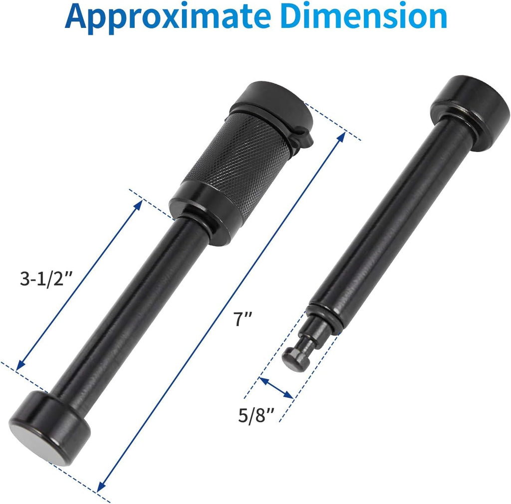 5/8 Dia 3-1/2" Long Trailer Hitch Pin Lock with 8 Rubber O-Rings (Keyed Alike 4 Pack) M297651
