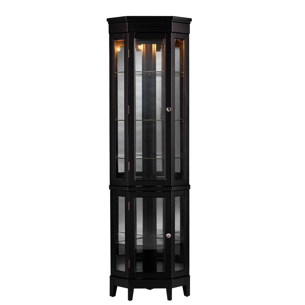 Black Curio Display Cabinet W3460