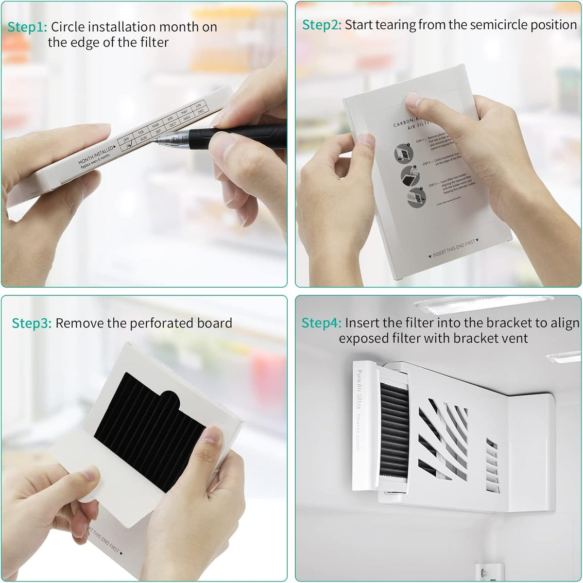 Carbon Activated Refrigerator Air Filter 6 Pack X429546