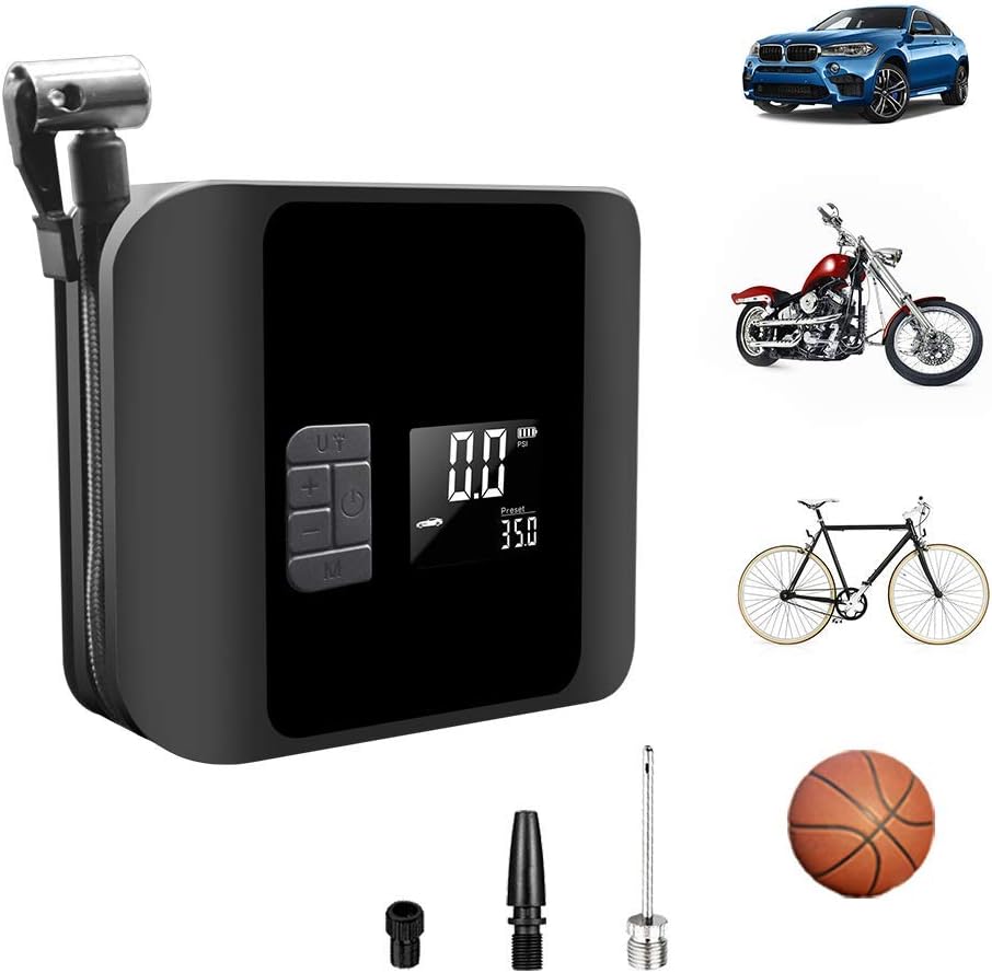 Portable Cordless Tire Inflator with LED Light E45824
