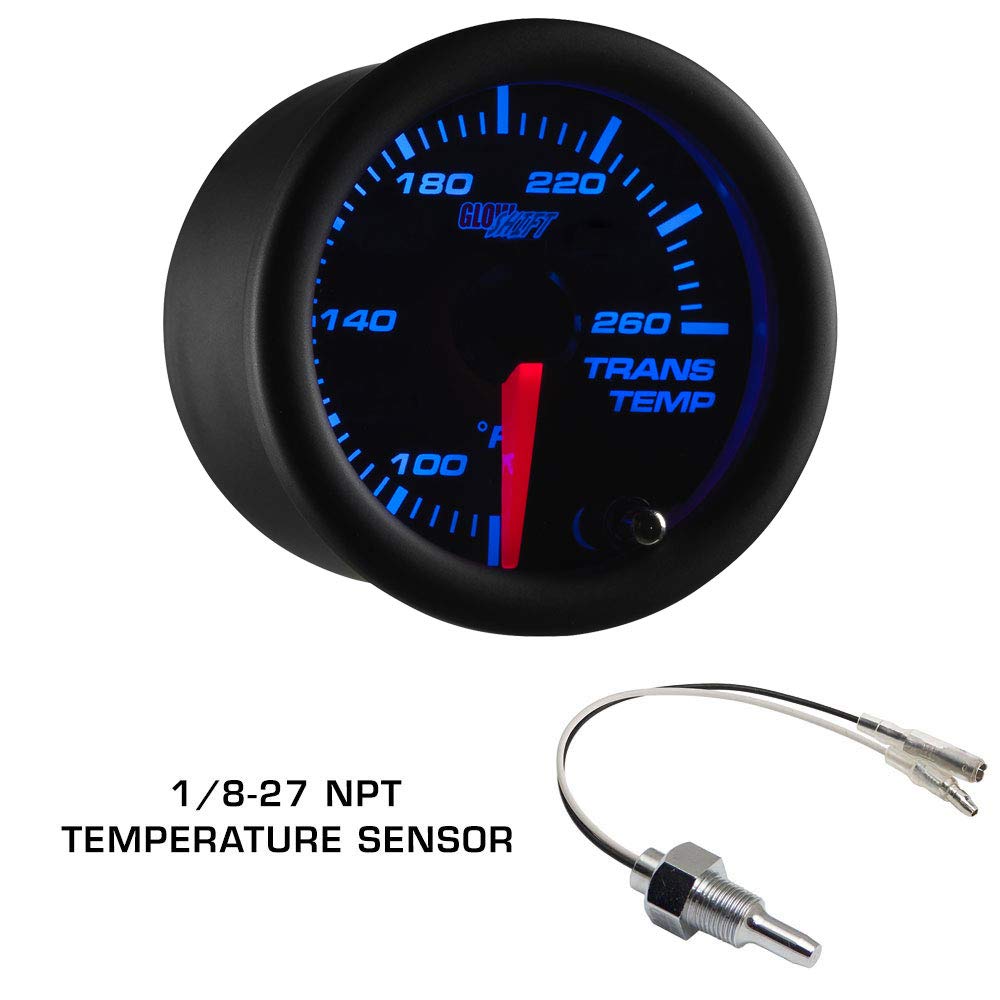Black 7 Color 100 PSI Oil Pressure, Water Temperature & Transmission Temperature Gauges with Triple Pillar Pod A207735