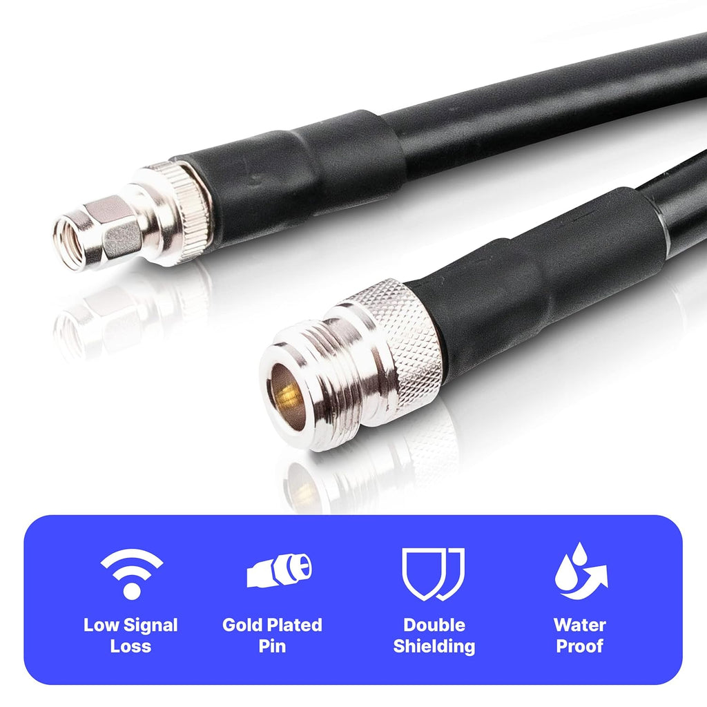 N Type Female to RP-SMA Male 75ft Low Loss Extension Cable L957970