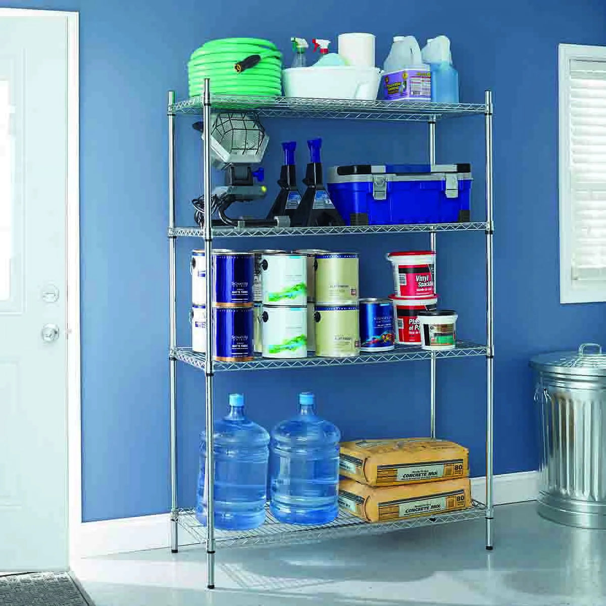 4 Shelf Heavy Duty Wire Shelving Rack F260