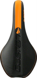 Black/Orange Ti-Alloy Rails Duster Saddle K74165