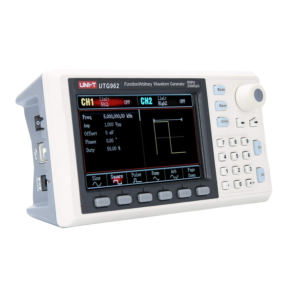 Function Generator Arbitrary Waveform 60 MHz Dual-Channel 200MSa/s 14 Bits Frequency Meter U96082