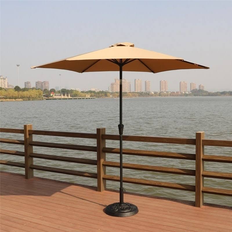 Grey 9 Feet Pole Umbrella with Carry Bag and Base A446