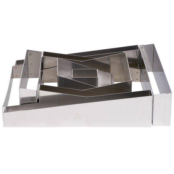 3 1/16x22 Stainless Steel Square Cake Mold Set O260354