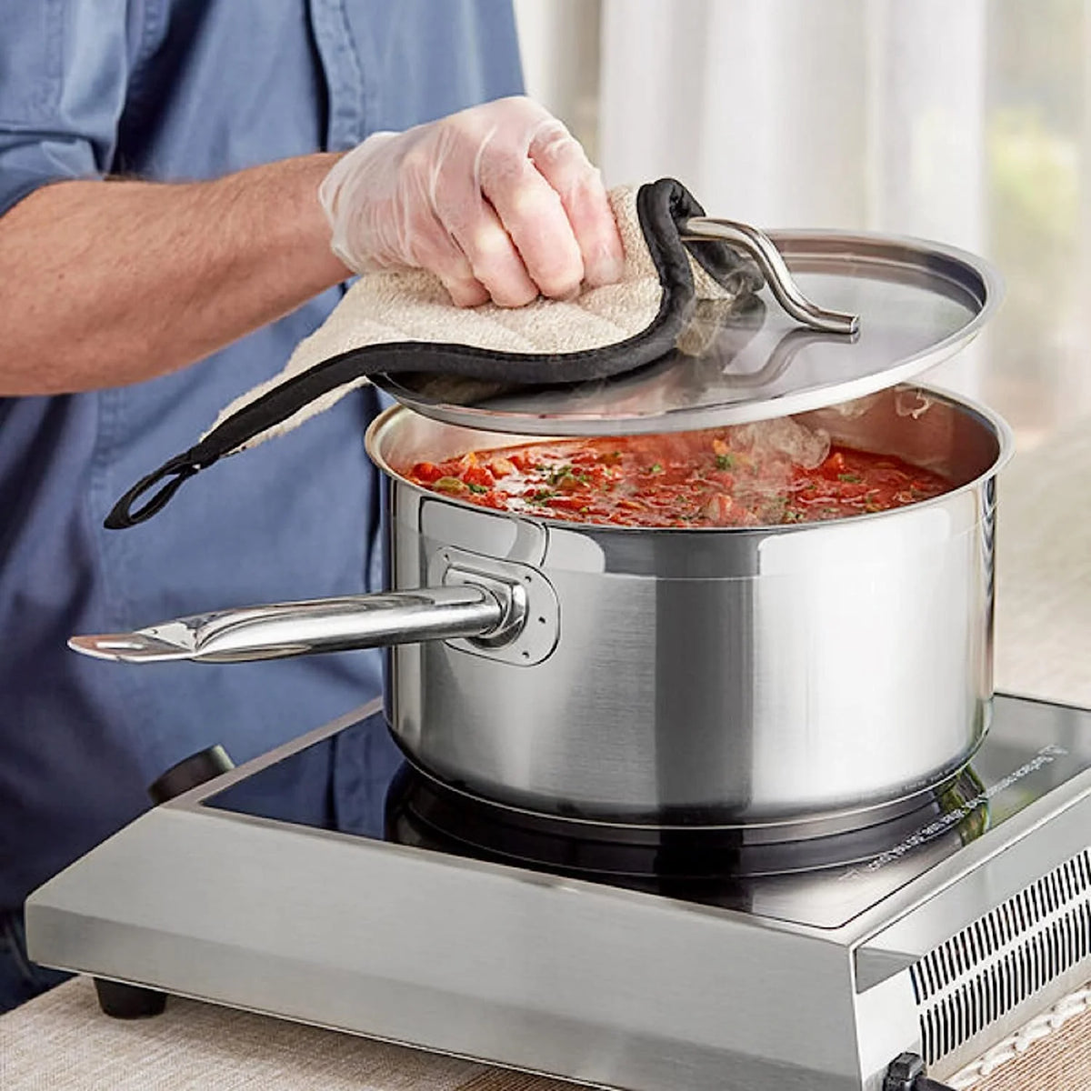 6 qt. Stainless Steel Saucepan with Lid N976226