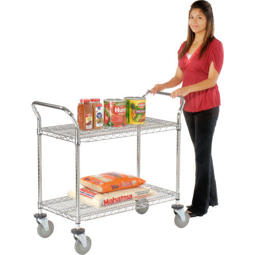 2 Shelves Wire Utility Cart H789178