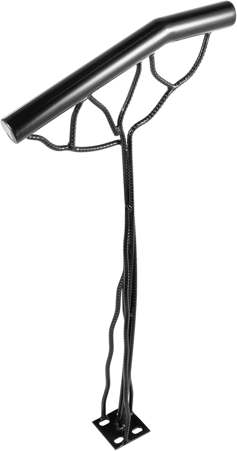 Black Wrought Iron Stair Hand Rail, Pack of 2 Q911977