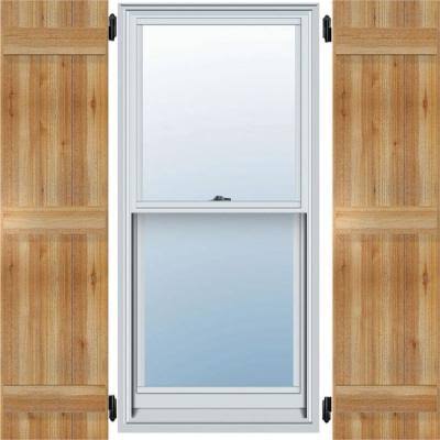 Board-n-Batten Shutters, Rough Sawn Western Red Cedar (Per Pair) D873