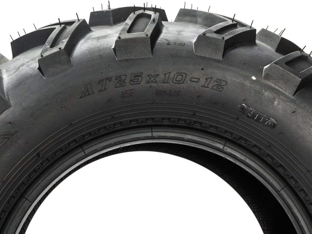 4PCS 25x8-12 Front & 25x10-12 Rear 6 Ply ATV/UTV Tubeless Tires L111528