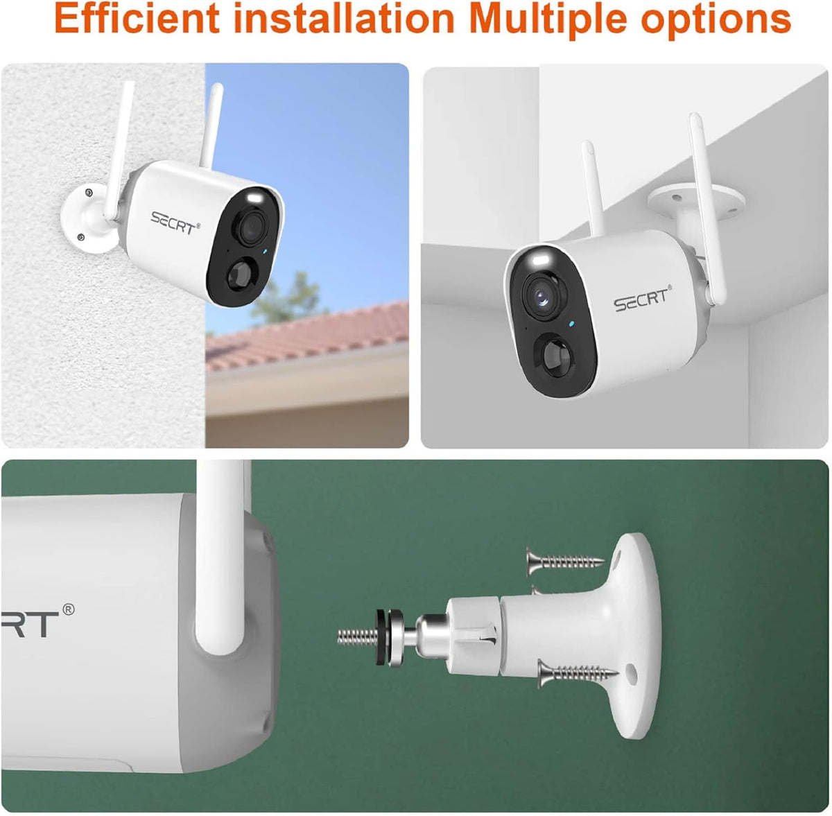 Wireless Outdoor Security Camera, 1080P WiFi, Color Night Vision, Motion Detection, Waterproof G4241