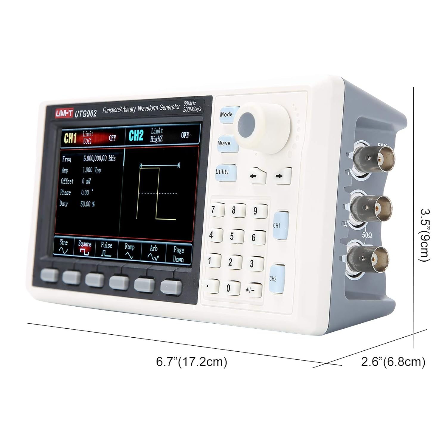 Function Generator Arbitrary Waveform 60 MHz Dual-Channel 200MSa/s 14 Bits Frequency Meter U96082