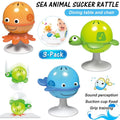 3 Pack Baby Rattles Set Suction Cup Toys B4977