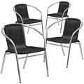 Stacking Patio Dining Chair Black U320