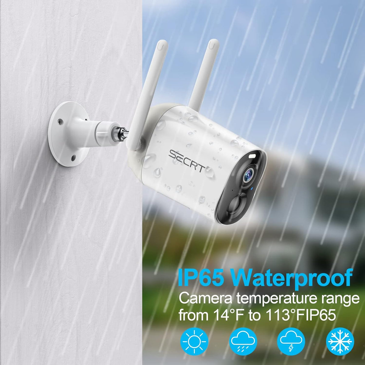 Wireless Outdoor Security Camera, 1080P WiFi, Color Night Vision, Motion Detection, Waterproof G4241