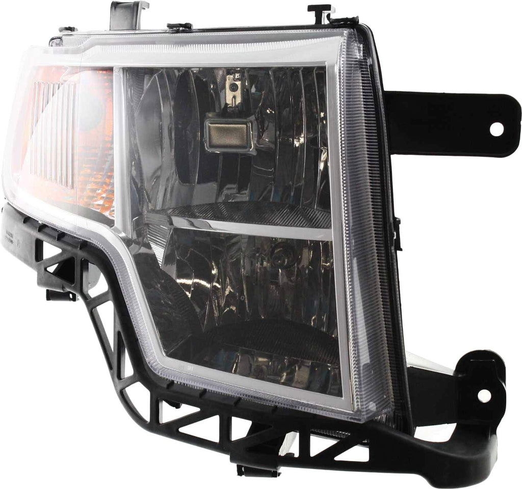 Headlight Assembly Compatible with 2007-2010 Ford Edge Halogen Chrome Passenger Side Q6567