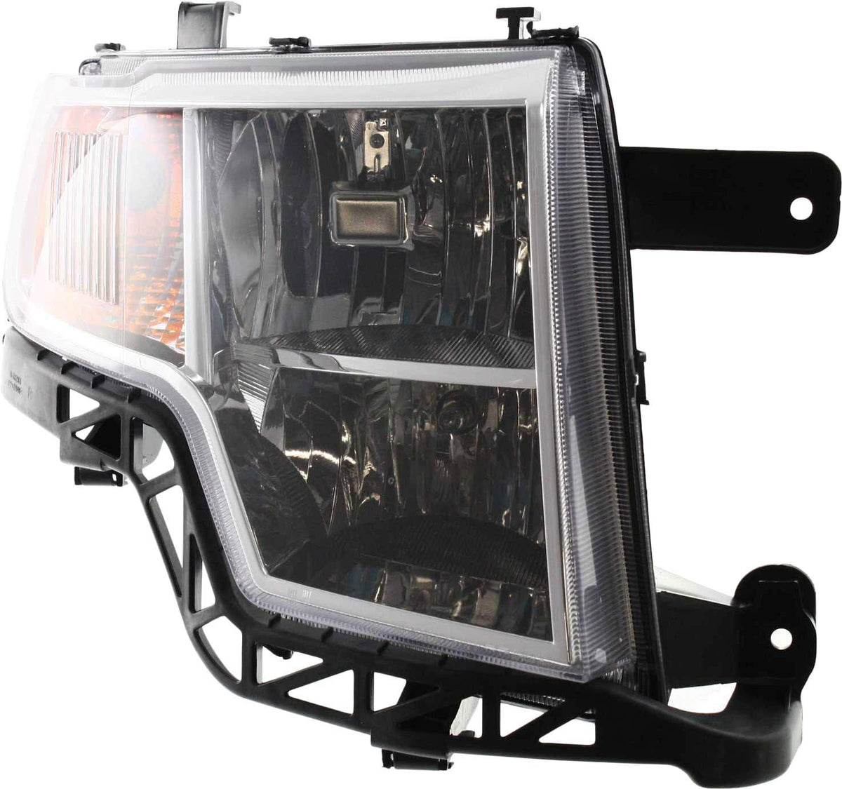Headlight Assembly Compatible with 2007-2010 Ford Edge Halogen Chrome Passenger Side Q6567