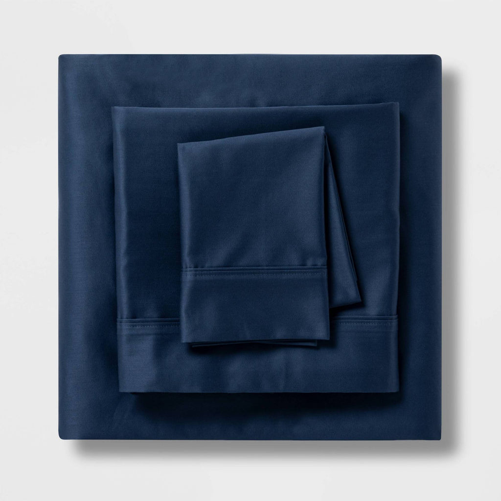 California King Metallic Blue 400 Thread Count Sheet Set M2750