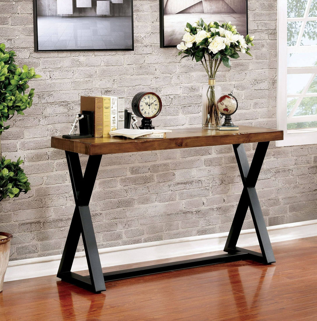 Black Chrome Sofa Table I3463