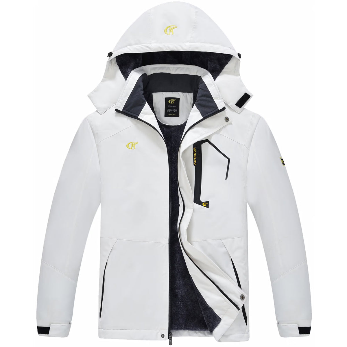 White XXL Waterproof Ski Snowboard Jacket J7861
