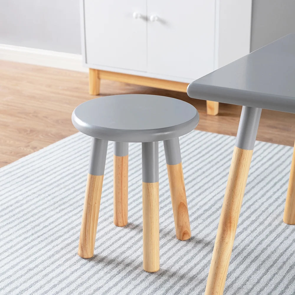 Gray Kids Table and Stool Set Y455883