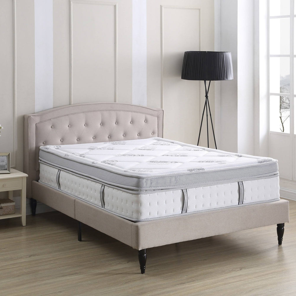 Hybrid 14-inch Eurotop Mattress White Full M63811