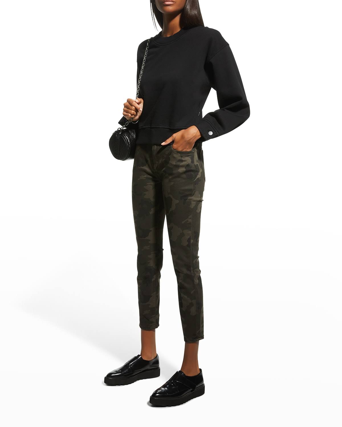 Dark Camo Skinny Crop Jeans B308172