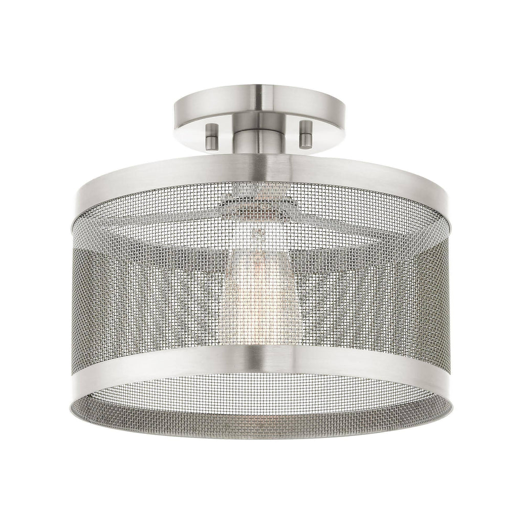 Brushed Nickel Semi Flush Mount Light B210957